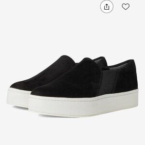 Vince Black Canvas Slip On Tennis Shoes Size 9.5